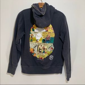 A BATHING APE bape x Popeye comic zip hoodie